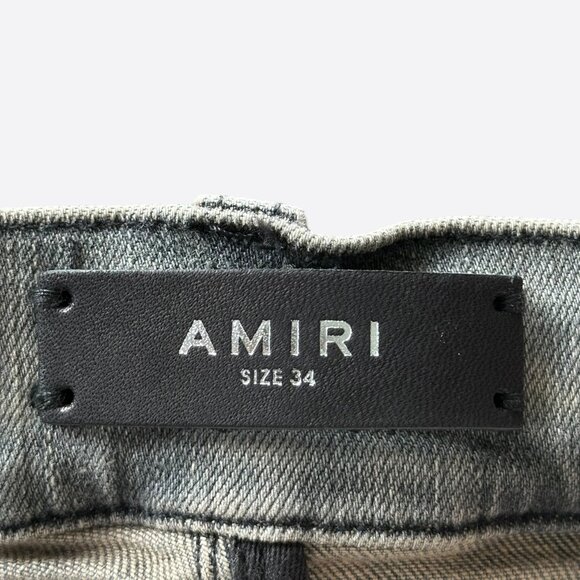 Amiri Grey Distressed Painter Jeans - Picture 3 of 4